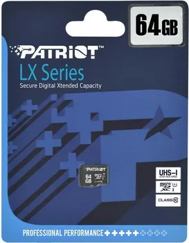 PATRIOT MEMORY CARD 64GB MICROSD PATRIOT MEMORY CARD 64GB PSF64GMDC10 MICROSDHC/UHS-I CLASS 10/UHS-I (3 / 3)