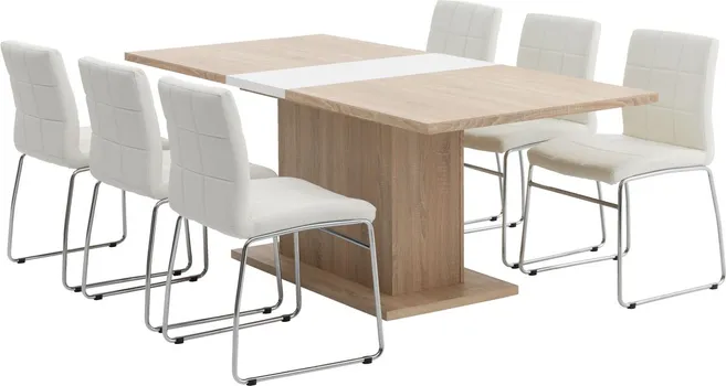 JYSK TRPEZARIJSKI STO BIRKELSE 90X160/200 CM HRAST (4 / 6)