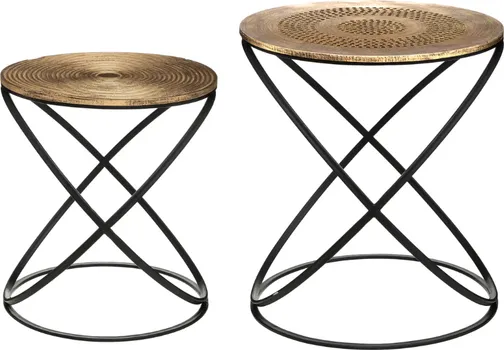 ATMOSPHERA SET STOČIĆA ETNIK FI 34X38.5/40X45CM 2/1 BOJA ZLATA/CRNI ATMOSPHERA (1 / 5)