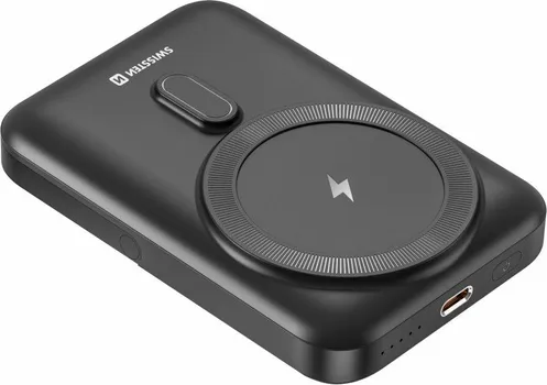 SWISSTEN 22013933 130943 SWISSTEN POWERBANK 10 000 MAH 20W, BUILT-IN CABLES USB-C AND LIGHTNING, MAGSAFE COMPATIBLE (1 / 2)