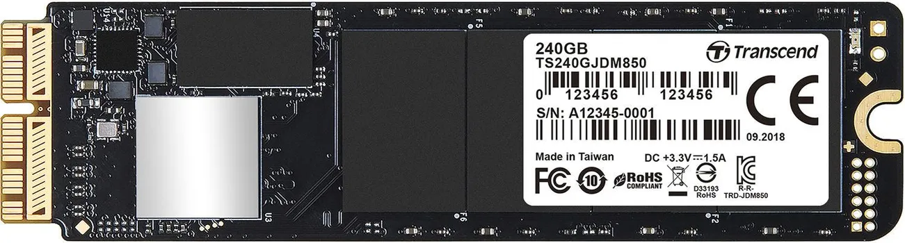 TRANSCEND TRANSCEND TS240GJDM850 240GB, NVME PCIE SSD FOR MAC, JETDRIVE 850, M13 (2 / 2)