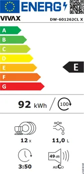 VIVAX HOME DISHWASHER DW-601262CL X (2 / 2)