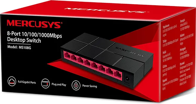 MERCUSYS MS108G DESKTOP SWITCH 8-PORT 10/100/1000 (7 / 7)