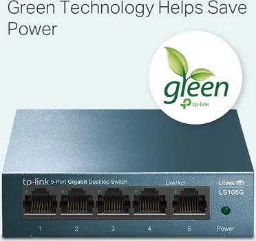 TP-LINK LS105G 5-PORT DESKTOP/WALLMOUNT GIGABIT ETHERNET SWITCH (3 / 6)