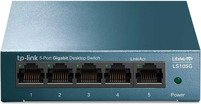 TP-LINK LS105G 5-PORT DESKTOP/WALLMOUNT GIGABIT ETHERNET SWITCH (6 / 6)
