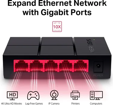 MERCUSYS MS105G GIGABIT DESKTOP SWITCH 5-PORT (15 / 22)