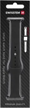 SWISSTEN APPLE WATCH SILICONE BAND 42-49MM (BLACK) 131013 SWISSTEN APPLE WATCH SILICONE BAND 42-49MM (BLACK) - SILIKONSKA NARUKVICA ZA APPLE WATCH (1 / 2)