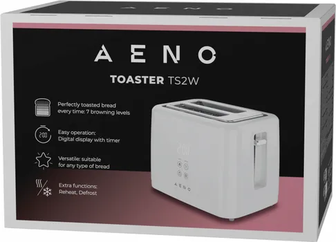 ELECTRIC TOASTER, WHITE, 220-240V, 50-60HZ, 780-930W, 2 SLOTS, 3 MODES, 7 BROWNING LEVELS (7 / 7)