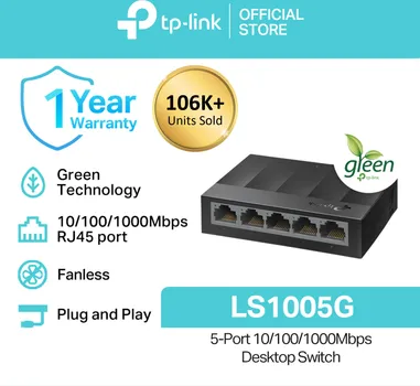 TP-LINK LS1005G LS1005G LITEWAVE 5-PORT GIGABIT DESKTOP SWITCH, 5 GIGABIT RJ45 PORTS, DE (6 / 9)