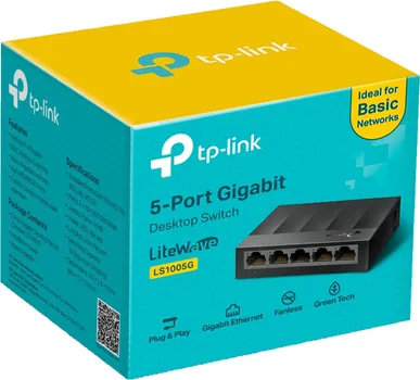 TP-LINK LS1005G LS1005G LITEWAVE 5-PORT GIGABIT DESKTOP SWITCH, 5 GIGABIT RJ45 PORTS, DE (8 / 9)