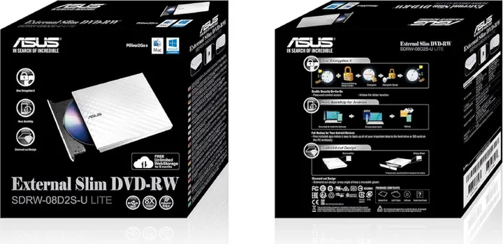 ASUS EXTERNAL DVD-RW SDRW-08D2S-U LITE USB 2.0 (9 / 11)