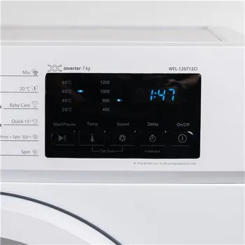 VIVAX WFL-120712CI VEŠ MAŠINA │ KAPACITET PRANJA: 7 KG │ BROJ OBRTAJA: 1200 RPM │ 12 PROGRAMA PRANJA │ ODGODA POČETKA PRANJA │ ENERGETSKA EFIKASNOST: E │ DIMENZIJE (ŠXVXD): 59,5 X 85 X 48 CM (4 / 6)