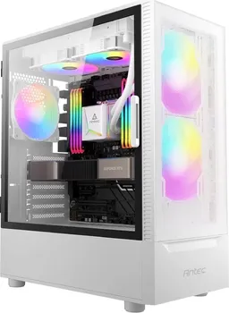 ANTEC NX410 WHITE NX SERIES-MID TOWER GAMING CASE, USB3.0/USB2.0*2, HD-AUDIO2, 2*140 MM ARGB FAN
