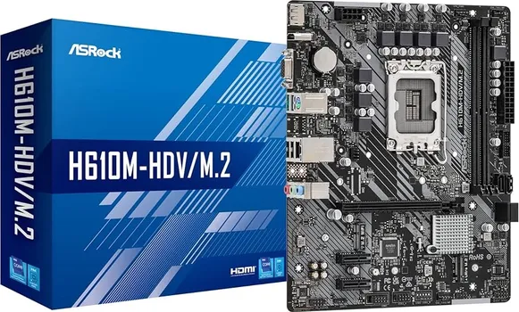 ASROCK INTEL MB H610M-HDV/M.2 R2.0, 2*DDR4 3200MHZ, M.2 PCIE GEN3X4, VGA/HDMI/DP, LGA1700 (3 / 5)
