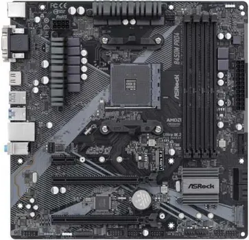 ASROCK AMD MB B450M PRO4 R2.0, 4*DDR4 3200MHZ, ASROCK ULTRA M.2, VGA/DVI-D/HDMI, USB 3.2, SOCKET AM4 (1 / 7)