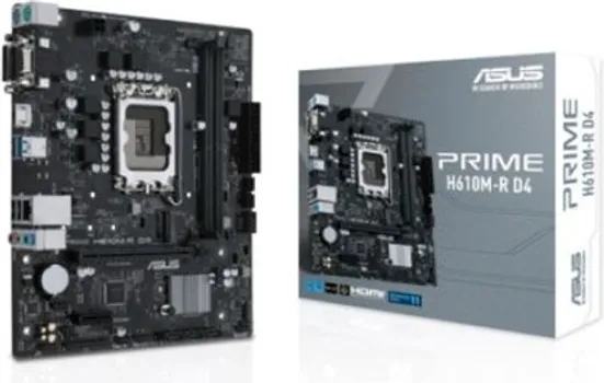 ASUS MBO 1700 PRIME H610M-R D4-SI PRIME H610M-R D4-SI, LGA1700, INTEL H610, BUS[MHZ] 1000, DDR4, BROJ UTORA 2, 320 (1 / 1)