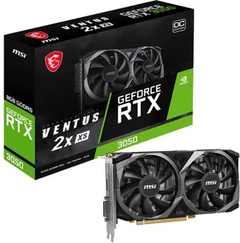 MSI NVIDIA GEFORCE RTX 3050 8GB 128BIT RTX 3050 VENTUS NVIDIA GEFORCE RTX 3050 8GB 128BIT RTX 3050 VENTUS 2X XS 8G OC (1 / 6)