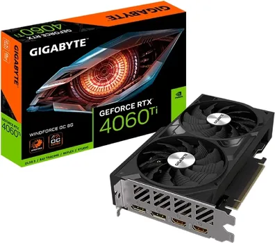 GIGABYTE NVIDIA GEFORCE RTX 4060 TI 8GB 128BIT GV-N406TWF2O NVIDIA GEFORCE RTX 4060 TI 8GB 128BIT GV-N406TWF2OC-8GD (2 / 7)