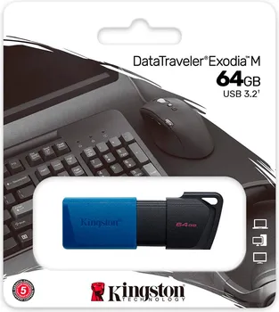 KINGSTON DTXM/64GB KINGSTON USB DISK DATATRAVELER EXODIA M 64GB USB 3.2 HIGH SPEED, BLUE (6 / 7)