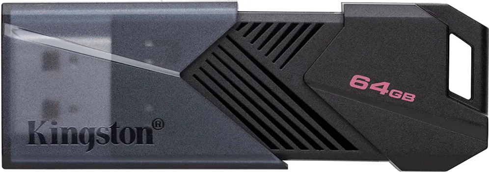 KINGSTON USB DISK DATATRAVELER EXODIA ONYX 64GB USB 3.2 BLACK, MOVING CAP DESIGN (1 / 5)