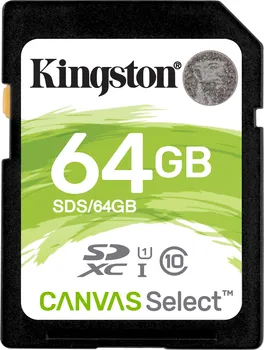 KINGSTON SDS2/64GB KINGSTON SDXC CARD 64GB CANVAS SELECT PLUS C10, UHS-I, V10, UP TO 100 MB/S (3 / 4)
