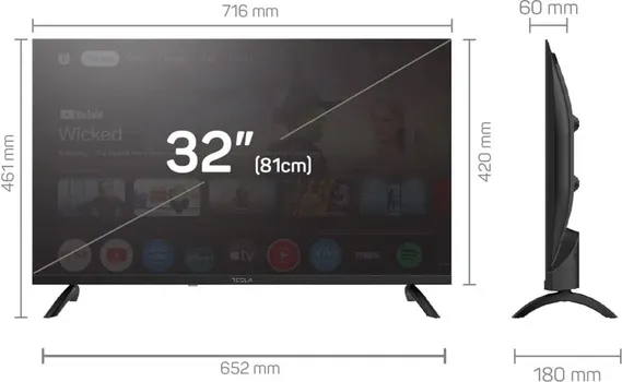 TESLA TV 32E655BHS HD GOOGLE POWERED BY GOOGLE TV 2X10W BOX SPEAKERS (7 / 12)