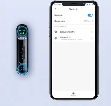 BASEUS TRANSMITER BLUETOOTH AUX BSBA-02 OVERSEAS EDITION (14 / 15)