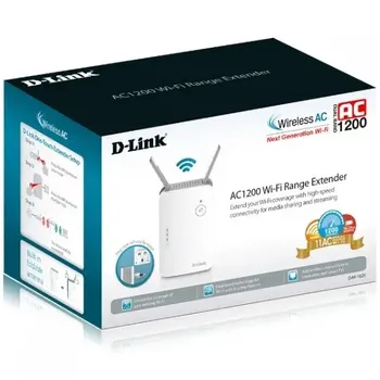 D-LINK AC1300 WI-FI RANGE EXTENDER (DAP-1620) WI-FI STANDARD: WI-FI 5 (802.11AC) FREKVENCIJA: 2.4 GHZ I 5 GHZ (DUAL BAND) WI-FI BRZINA: DO 1300 MBPS (400 MBPS NA 2.4 (4 / 8)