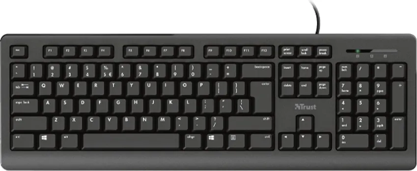 TRUST PRIMO 23880 FULL-SIZE KEYBOARD WITH SILENT KEYS AND SPILL-RESISTANT DESIGN (1 / 6)