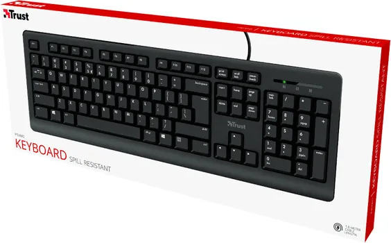 TRUST PRIMO 23880 FULL-SIZE KEYBOARD WITH SILENT KEYS AND SPILL-RESISTANT DESIGN (3 / 6)