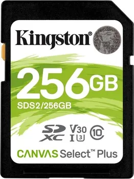 KINGSTON U3 V30 SDXC CANVAS SELECT PLUS 100R C10 UHS-I SDS2/256GB (1 / 2)