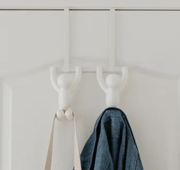 IKEA BUDDY VJEŠAONIK ZA VRATA SA 2 KUKE, BIJELA (6 / 8)