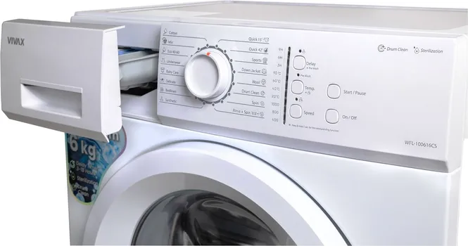 VIVAX WFL-100616CS 1000RPM, 6KG. WHITE DOOR, SLIM (9 / 11)