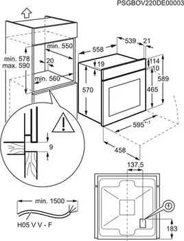 ELECTROLUX UGRADNA RERNA EOH3H00BX PREPORUČENA ENERGETSKA KLASA: A, UNUTRAŠNJOST RERNE SA 2 NIVOA ZA PEČENJE (9 / 15)