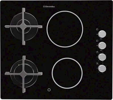 ELECTROLUX UGRADNA PLOČA EGE6172NOK (PLIN+STRUJA) 60CM ŠIRINE, 2 STRUJNE ZONE ZA KUVANJE, 2 PLINSKE ZONE ZA KUVANJE (2 / 10)