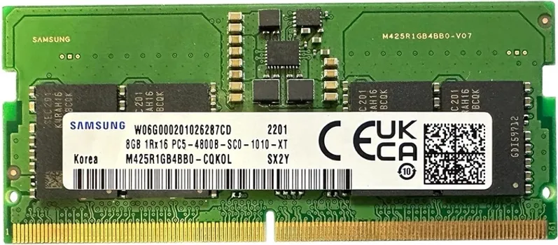 SAMSUNG SO-DIMM DDR5 16GB / 4800MT/S M425R2GA3BB0-CQKOL (1 / 2)