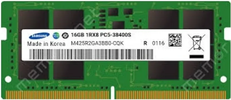 SAMSUNG SO-DIMM DDR5 16GB / 4800MT/S M425R2GA3BB0-CQKOL (2 / 2)