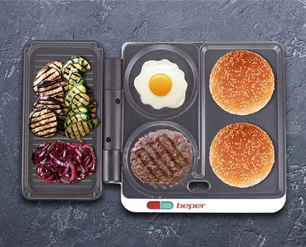 BEPER 4 U 1 P101CUD500 PARTY MIX MULTIFUNKCIONALNI GRILL TOSTER 4U1 SNAGE 1000W (4 / 5)