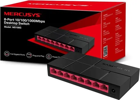 MERCUSYS MS108G MS108G GIGABIT DESTOP SVIČ SA 8 PORTOVA 10/100/1000MB/S, ECO POWER SAVING, MINI (1 / 1)