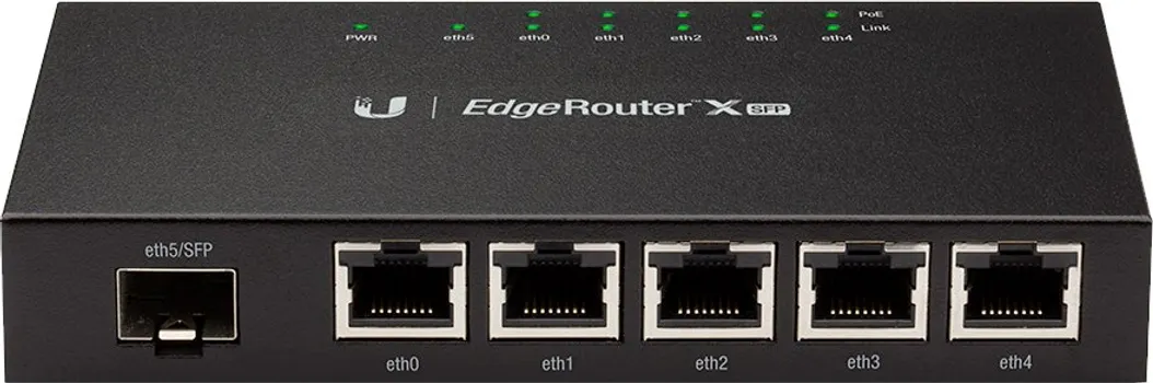 UBIQUITI ISP EDGEROUTER X, 6-PORT, POE, SFP, EU, 5*GIGABIT RJ45,1*GIGABIT SFP, PASSIVE POE (1 / 3)
