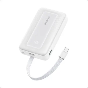 ANKER POWER BANK (10K, 30W, BUILT-IN USB-C CABLE) WHITE (2 / 3)