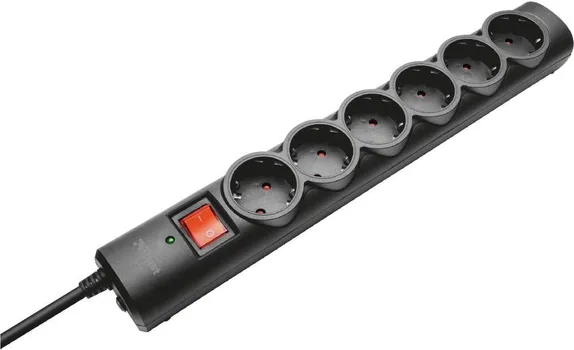 TRUST SURGE PROTECTOR 6 PORTS, 1.8M (1 / 5)