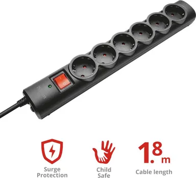 TRUST SURGE PROTECTOR 6 PORTS, 1.8M (3 / 5)