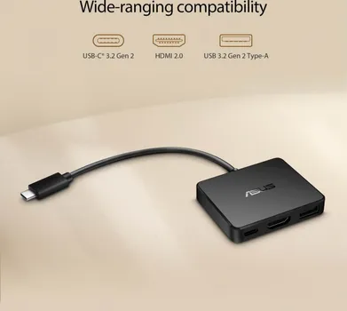 ASUS MINI DOCK DC100 USB-C (HDMI 4K OUTPUT, 1X USB 3.2 GEN 2, 1X USB 3.2 GEN 2 TYPE-C UP TO 100W POWER DELIVERY) (2 / 3)