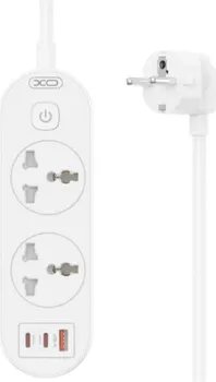 XO WL31 PRODUŽNI KABL SA ZAŠTITOM 3 UTIČNICA 2XTYPE-C 1XUSB 30W 1,5M (1 / 2)