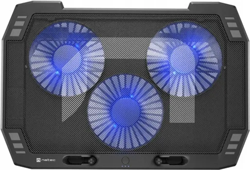 NATEC ORIOLE LAPTOP KULER │ KOMPATIBILNOST DO 17.3-INCH │ 3 VENTILATORA SA TROSTEPENOM REGULACIJOM BRZINE │ METALNI PANEL ZA BOLJU CIRKULACIJU VAZDUHA │ 7 PODEŠAVANJA UGLA NAGIBA │ USB NAPAJANJE (3 / 9)
