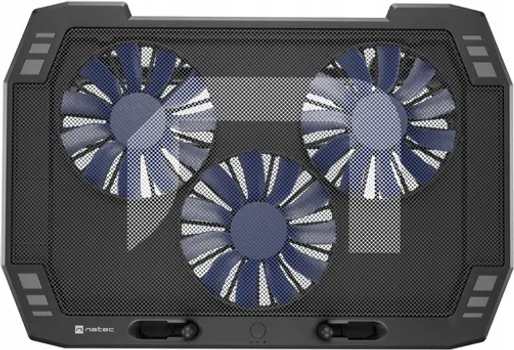 NATEC ORIOLE LAPTOP KULER │ KOMPATIBILNOST DO 17.3-INCH │ 3 VENTILATORA SA TROSTEPENOM REGULACIJOM BRZINE │ METALNI PANEL ZA BOLJU CIRKULACIJU VAZDUHA │ 7 PODEŠAVANJA UGLA NAGIBA │ USB NAPAJANJE (8 / 9)
