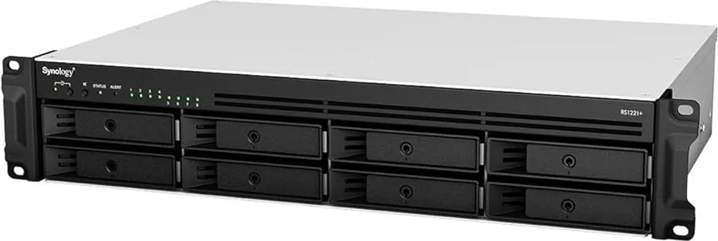 SYNOLOGY RACKSTATION RS1221+ | RACK 2U | 8-BAY 3.5 / 2.5 SATA HDD/SSD | AMD RYZEN V1500B | 4GB RAM (1 / 3)