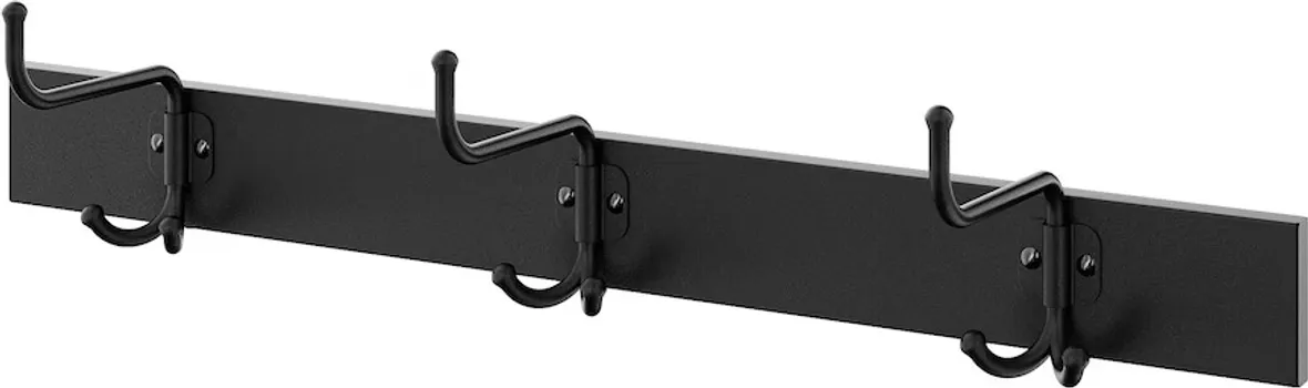 IKEA PINNIG ZIDNI ČIVILUK S 3 ZAKAČKE, CRNA (1 / 4)