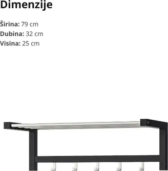 IKEA TJUSIG ČIVILUK, CRNA, 79 CM (4 / 4)